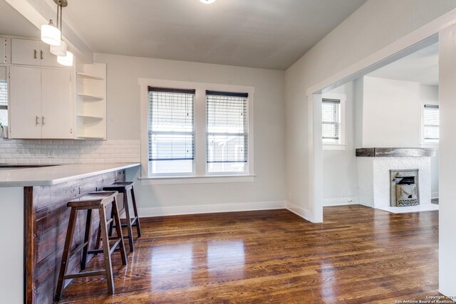 interior space featuring dark hardwood / wood-style floors