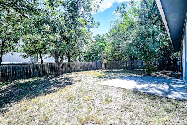 view of yard featuring a patio area