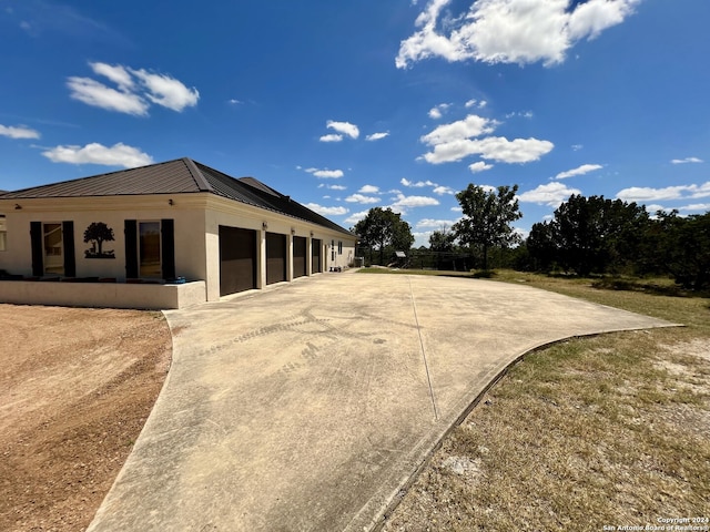 view of home's exterior featuring a garage