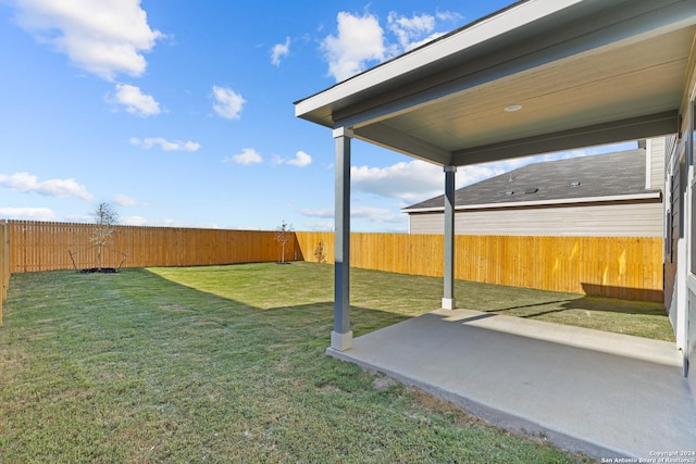 view of yard featuring a patio area