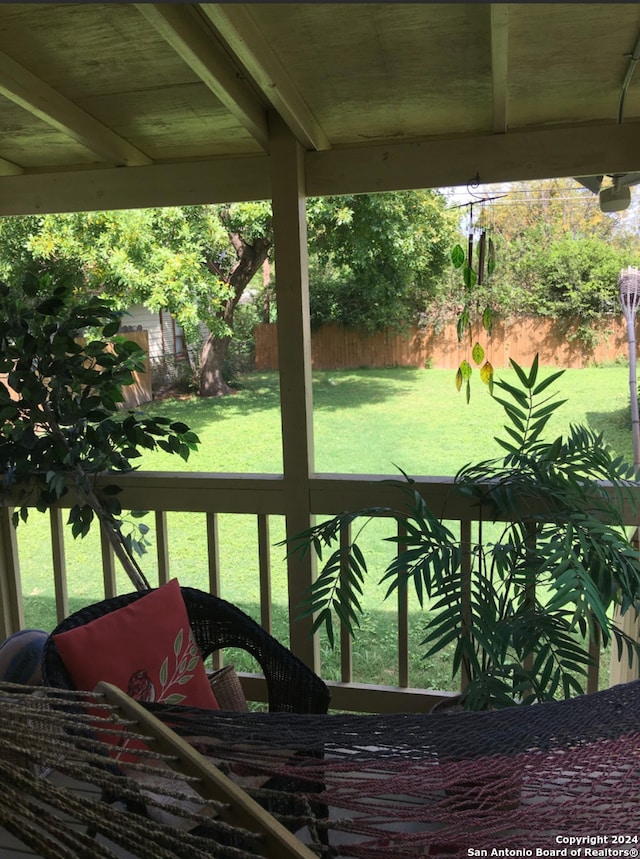 view of sunroom / solarium