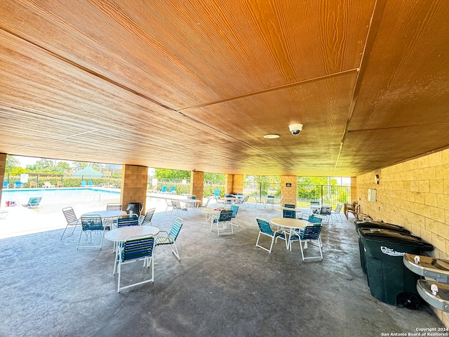 view of patio / terrace with a community pool