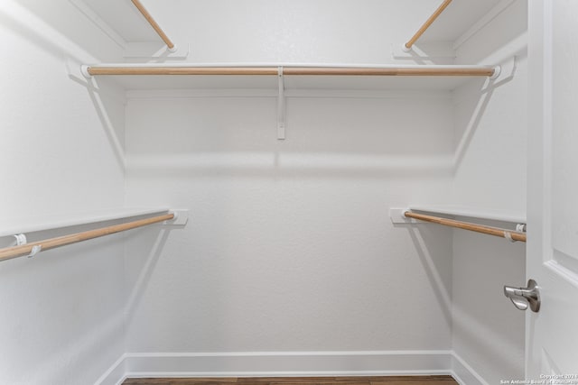 spacious closet with wood-type flooring