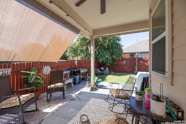 view of patio / terrace featuring outdoor lounge area