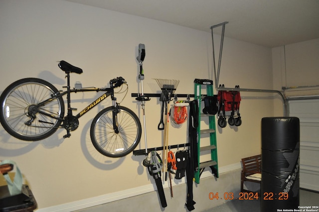 interior space featuring baseboards