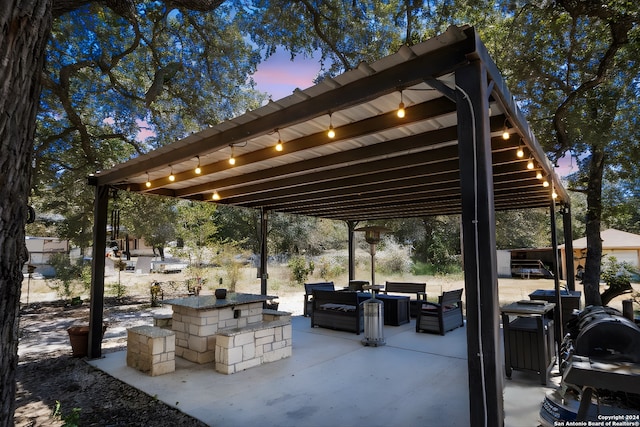 view of patio / terrace with an outdoor living space