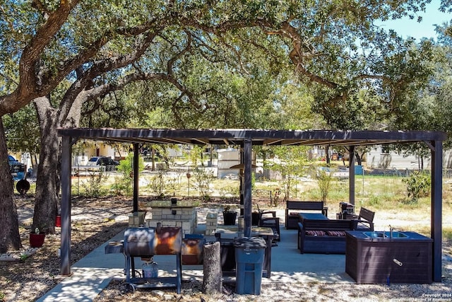 view of patio / terrace with an outdoor hangout area