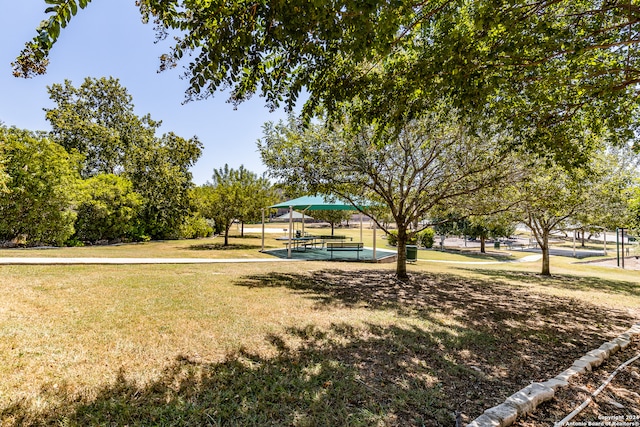 view of yard featuring a gazebo