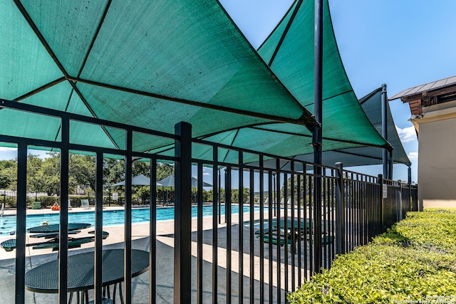 view of pool featuring a patio area