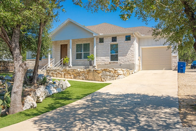 view of front of home featuring a garage