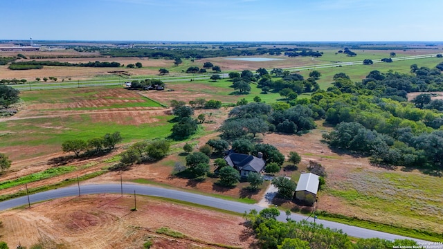 aerial view with a rural view