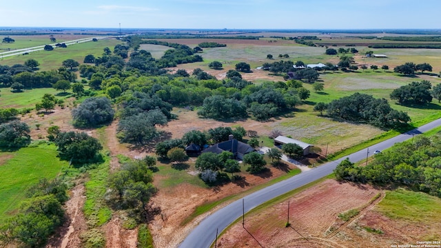 aerial view with a rural view