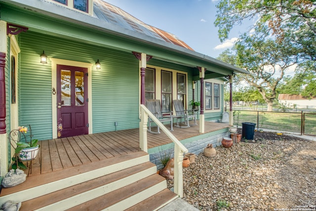 exterior space featuring a porch