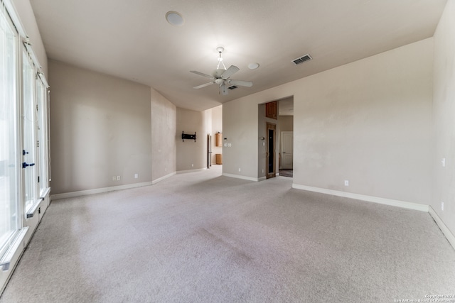 unfurnished room featuring ceiling fan