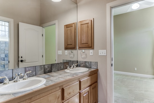 bathroom with vanity