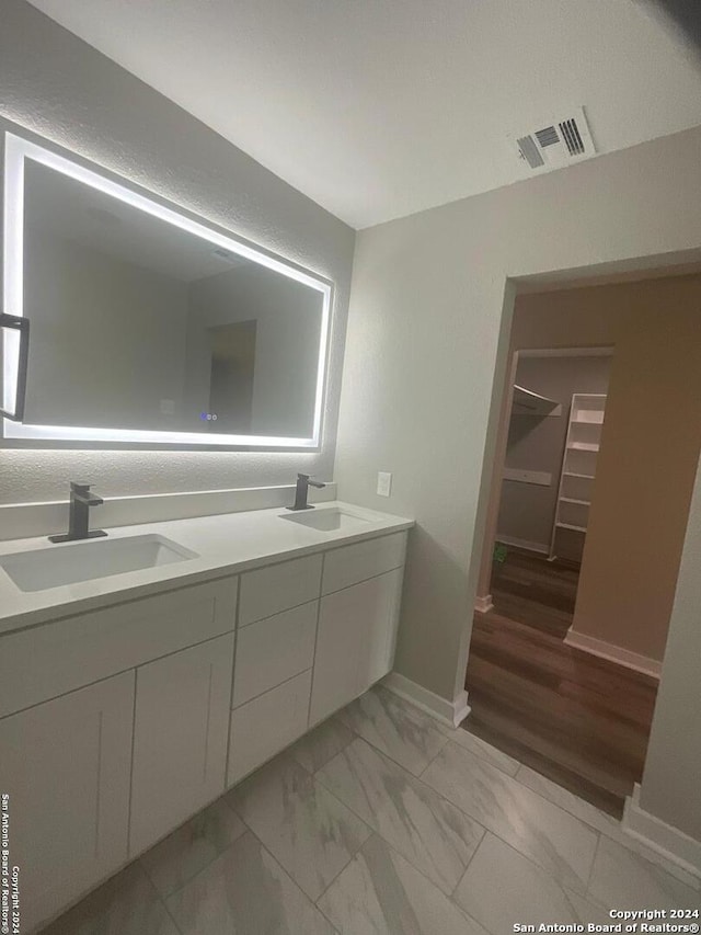 bathroom featuring vanity