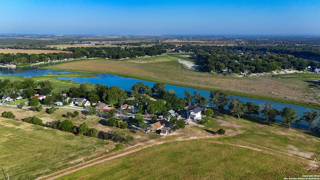 735 Hot Shot Ln, Mcqueeney, TX 78123 - birds eye view of property with a water view