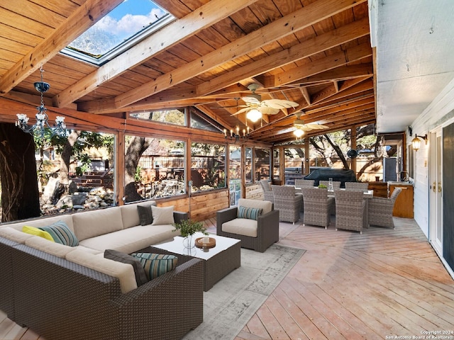 exterior space with outdoor lounge area