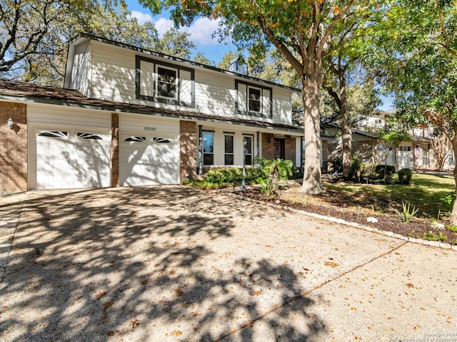 front of property featuring a garage