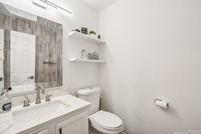 bathroom with toilet and vanity