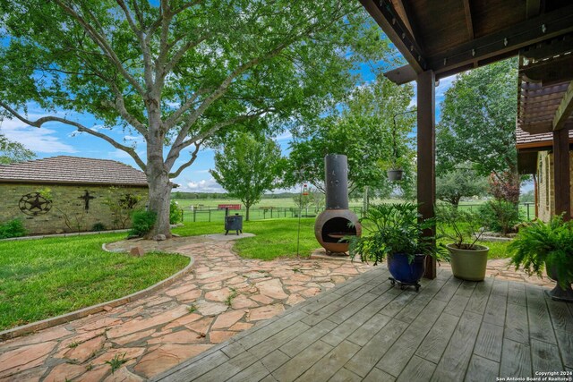 view of patio / terrace with fence