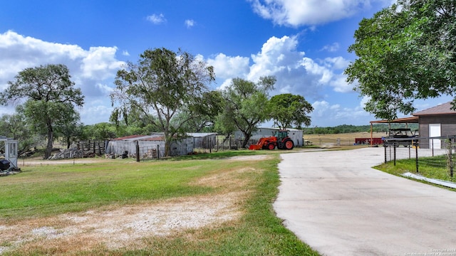 exterior space featuring driveway