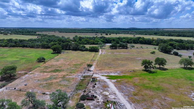 bird's eye view with a rural view