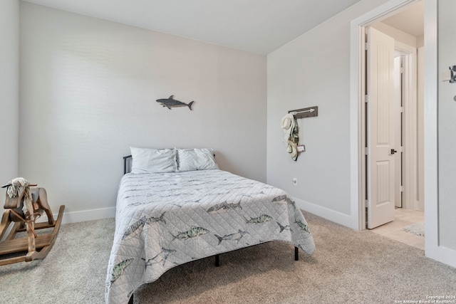 view of carpeted bedroom