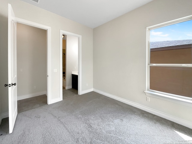 interior space featuring a closet and carpet floors