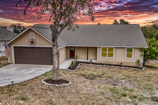 view of front of house featuring a garage