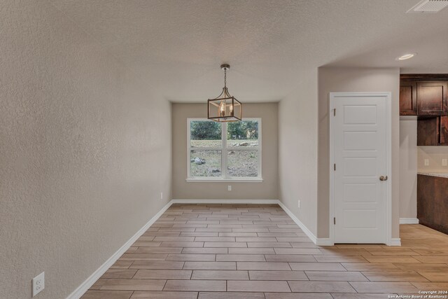 view of unfurnished dining area