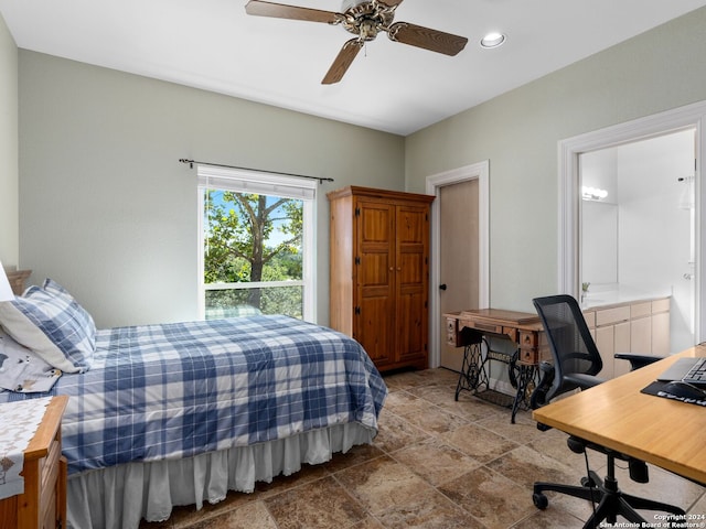 bedroom with ceiling fan