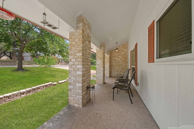 view of patio with covered porch