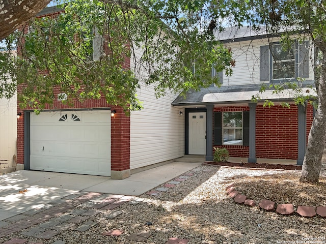 view of front of home featuring a garage