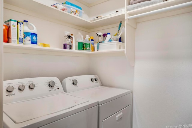 laundry area with separate washer and dryer