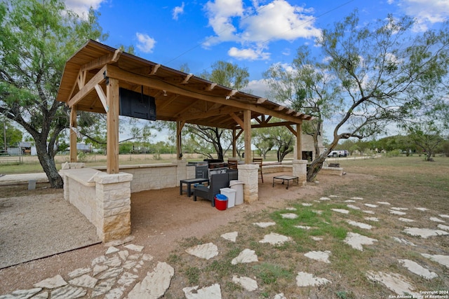 view of community featuring a gazebo