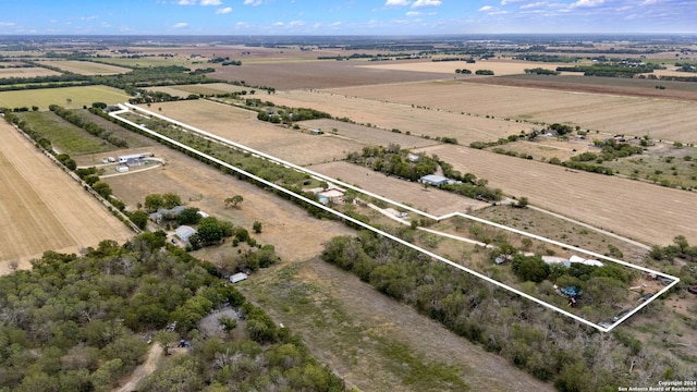 drone / aerial view featuring a rural view