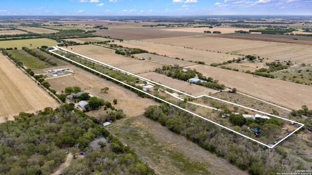 aerial view featuring a rural view