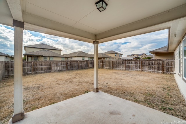 view of yard with a patio area