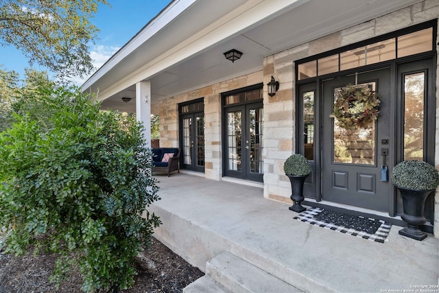 entrance to property with a porch