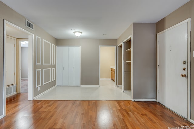 foyer featuring light hardwood / wood-style floors