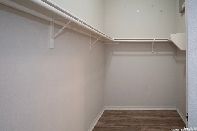 spacious closet featuring hardwood / wood-style floors