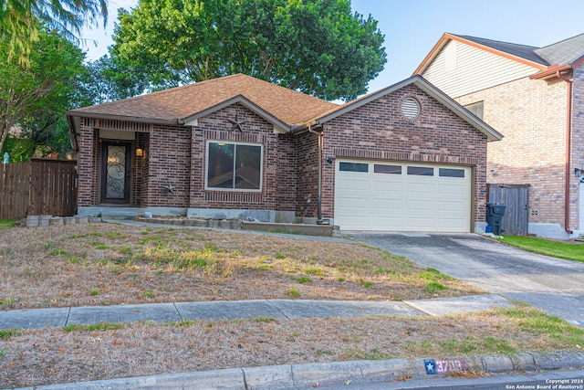 view of front facade featuring a garage