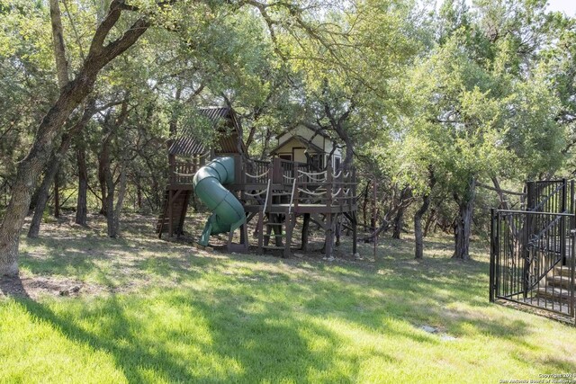 view of jungle gym