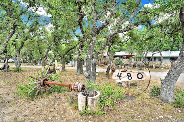 view of community sign