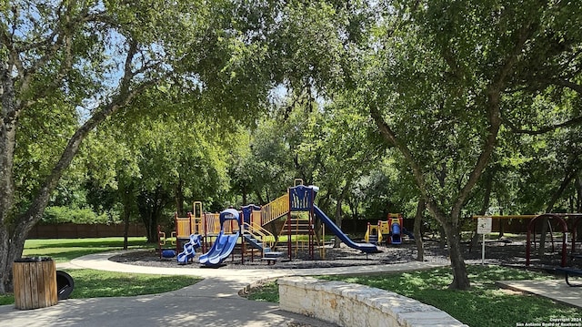 communal playground with fence