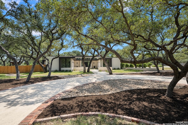 view of single story home