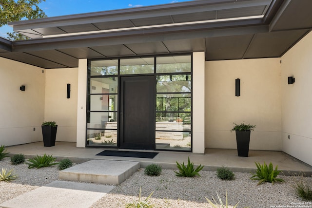 view of doorway to property