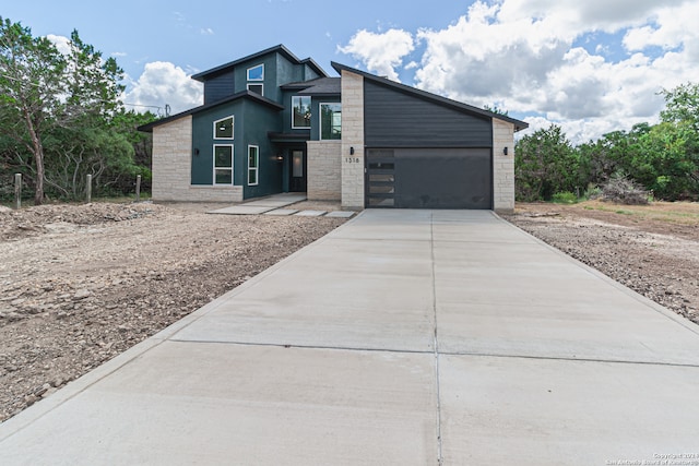 view of front of home featuring a garage