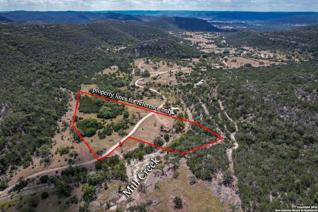 aerial view featuring a mountain view